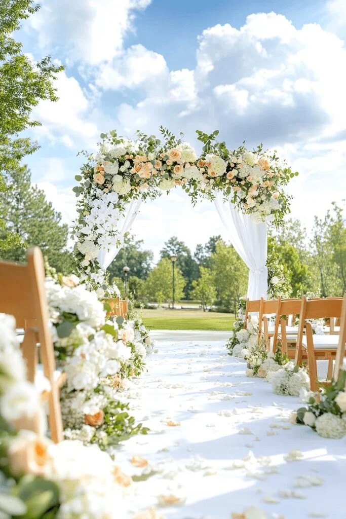 Inspiration: lush wedding ceremony florals